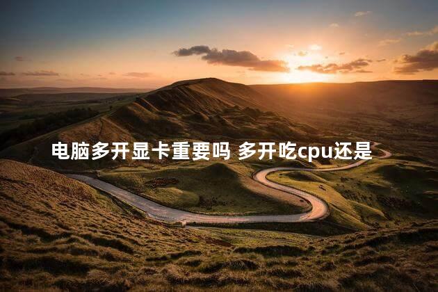 电脑多开显卡重要吗 多开吃cpu还是显卡